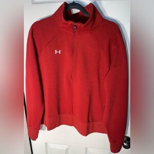 Women’s Under Armour Large New Without Tags Textured Rival Fleece 1/2 Zip Rust